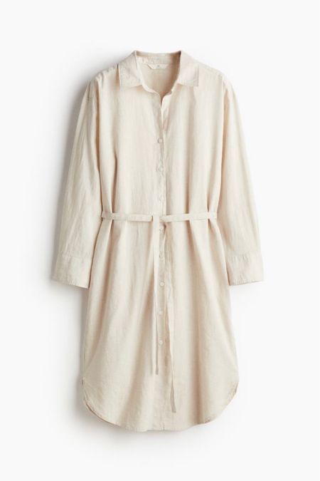 Beige linen shirt dress

#LTKstyletip #LTKSeasonal #LTKfindsunder50