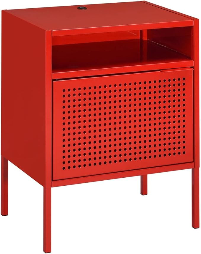 Picket House Furnishings Gemma Nightstand with USB Port in Red | Amazon (US)