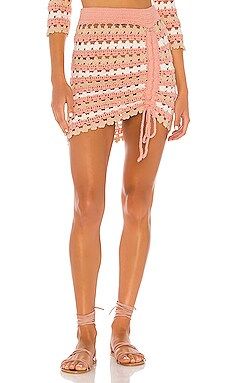 Lovers + Friends Theadora Skirt in Strawberry Stripe from Revolve.com | Revolve Clothing (Global)