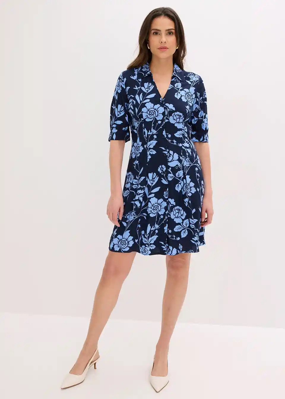 Blusenkleid aus flie\u00dfender Viskose | Bonprix DE