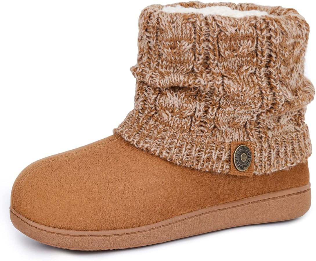 FamilyFairy Women's Slipper Boots Winter Warm Gift Bootie Indoor Outdoor | Amazon (US)