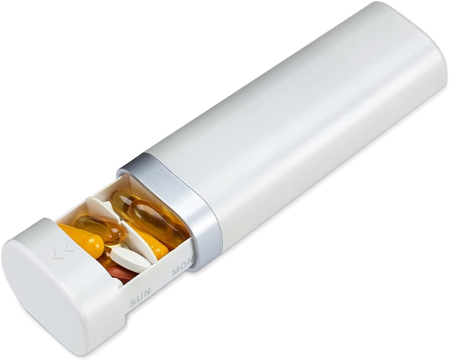 Pastillero semanal de 7 días, pastillero diario Betife de viaje, bonito pastillero para guardar ... | Amazon (US)