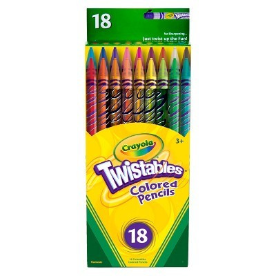 Crayola 18ct Twistables Colored Pencils, Cute School Supplies for Kids, Non-Toxic, Art Classroom Essentials, Drawing and Coloring Gift, Ages 3+ | Target