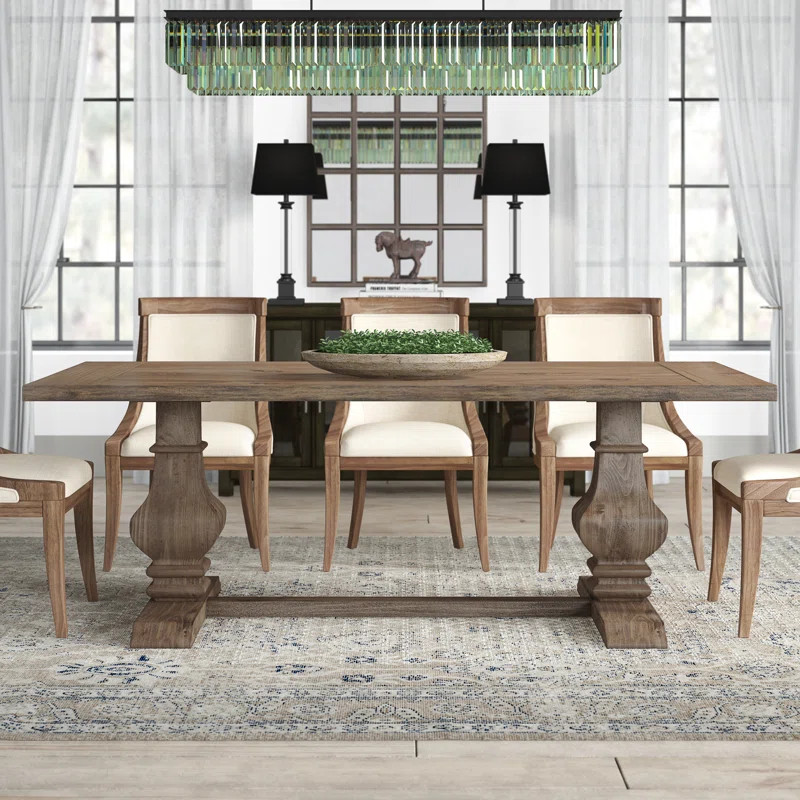 Tekamah 84'' Pine Solid Wood Dining Table | Wayfair North America