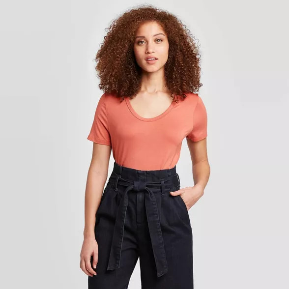 Women's Short Sleeve Scoop Neck T-Shirt - A New Day™ | Target