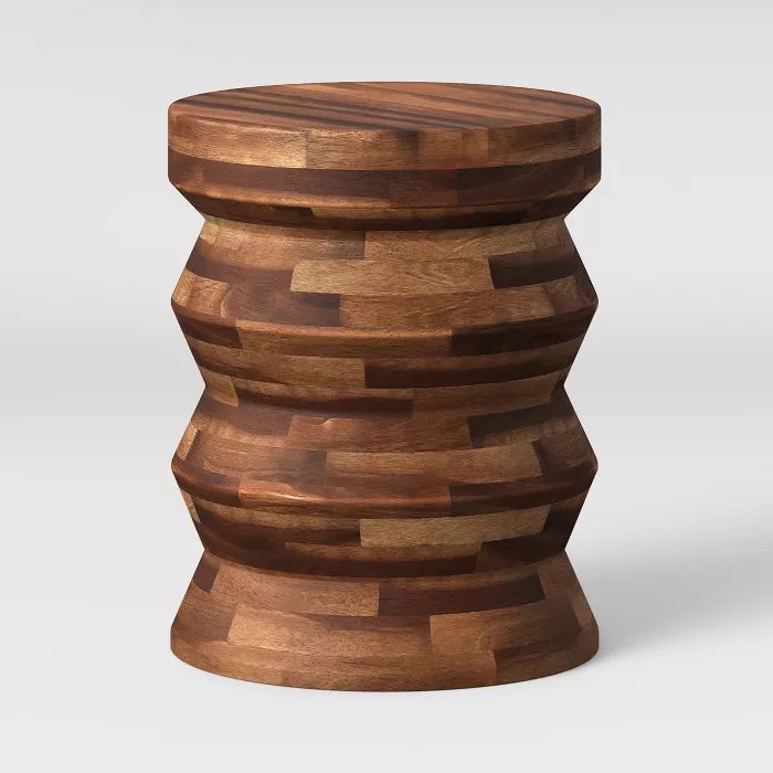 Zigzag Drum Accent Table Brown - Threshold™ | Target