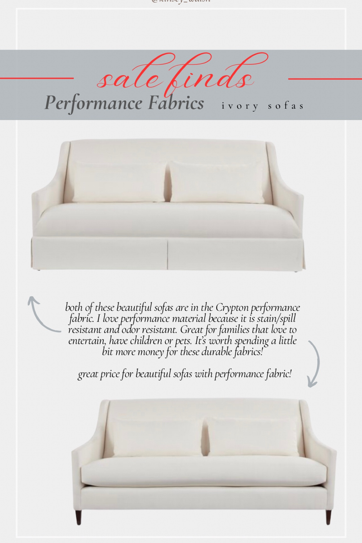 Crypton performance fabric sofas on sale! Cream white performance sofas on sale! 

#LTKSaleAlert #LTKHome #LTKCyberWeek