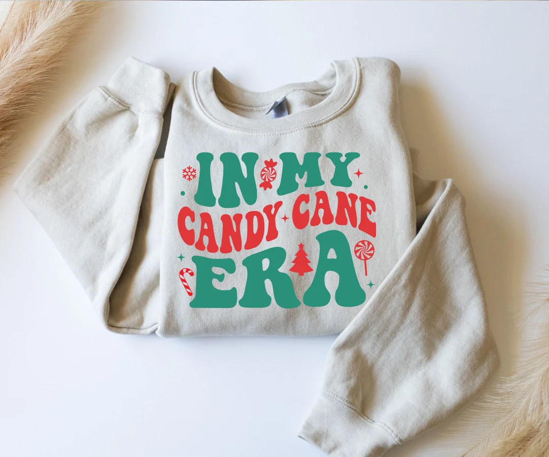 In My Candy Cane Era Sweatshirt, Candy Cane Shirt, Christmas Sweatshirt, Candy Canes Sweatshirt, ... | Etsy (US)