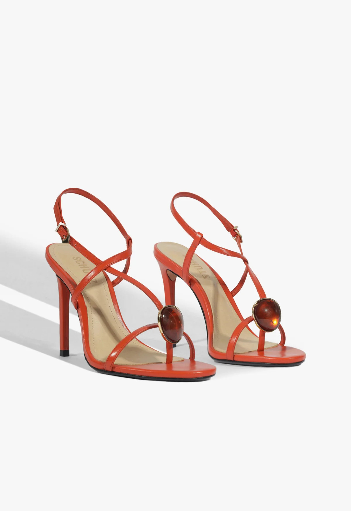 Azure Orange High Stiletto Heel Sandal | Schutz (US)