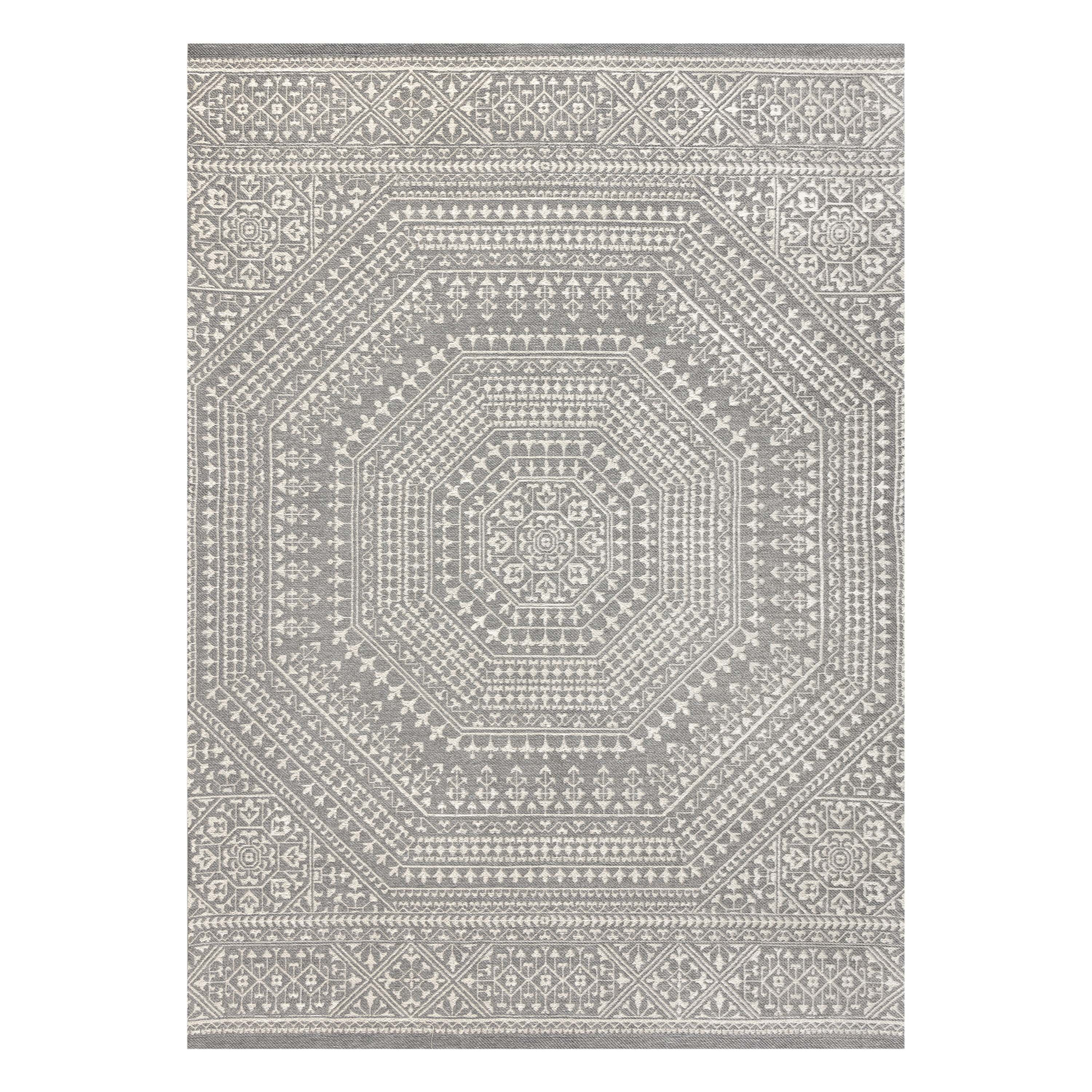 Mainstays 5’ x 7’ Woven Gray MedallionOutdoor Rug | Walmart (US)