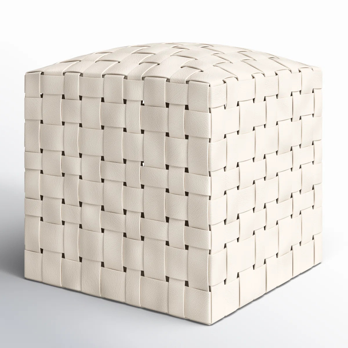 Joss & Main Halcyon Handwoven Genuine Leather Ottoman & Reviews | Wayfair | Wayfair North America