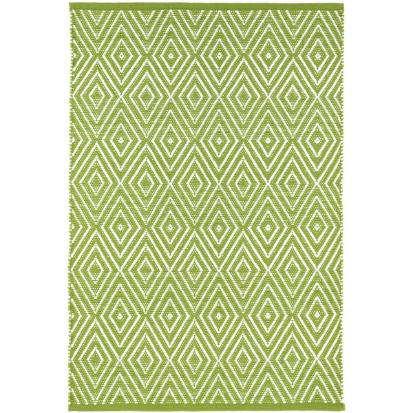 Diamond Sprout/White Handwoven Indoor/Outdoor Rug | Wayfair North America