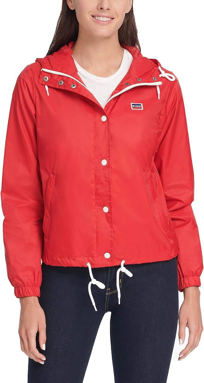 Levi's Women's Retro Hooded Rain Windbreaker Jacket (Standard & Plus Sizes) | Amazon (US)