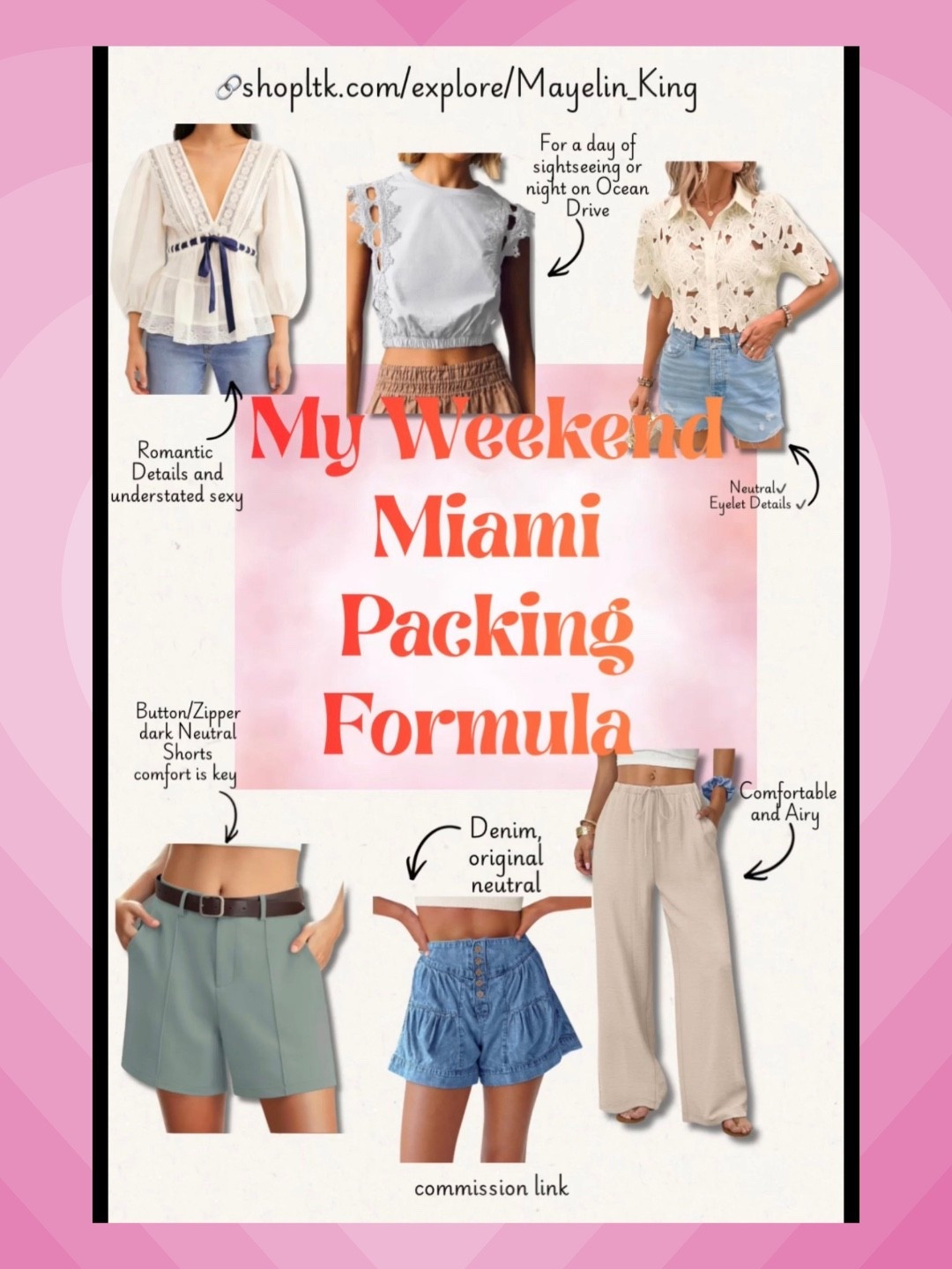 summer outfits
My Weekend Miami Packing Formula | 5–7 Versatile Pieces for Endless Outfit Combos


Keywords: Miami outfit ideas, travel capsule wardrobe, weekend packing list, mix and match outfits, carry on outfit ideas, chic vacation style
#travel #miamistyle #capsulewardrobe

#LTKootd #LTKSeasonal #LTKTravel