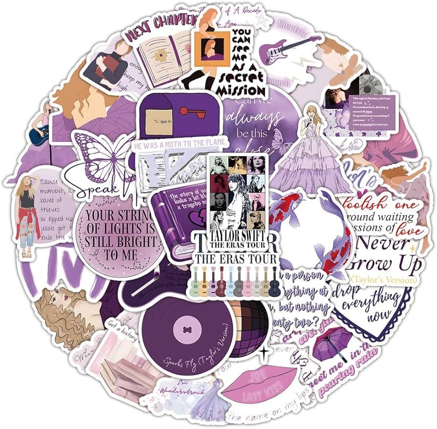 50PCS Taylor Music-Speak Now Stickers, Swift Album Stickers for Adult, Waterproof Vinyl Sticker f... | Amazon (US)