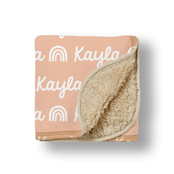 Rainbow Plush Sherpa Personalized Baby Shower Gift / Hospital | Etsy | Etsy (US)