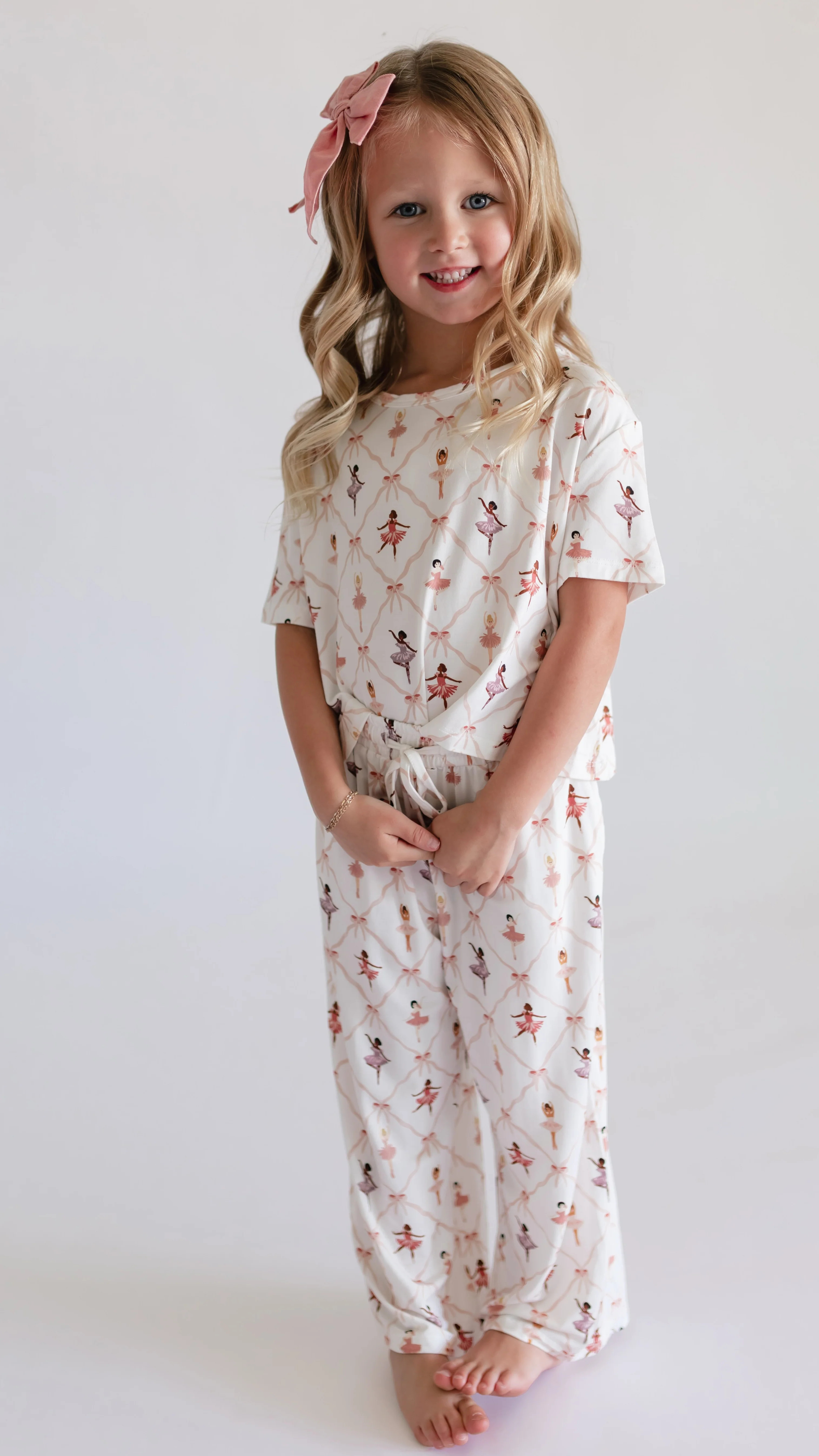 Girls T-shirt Lounge Set in Dance | Silks Design