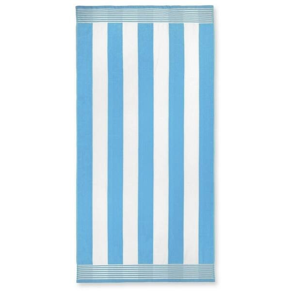Cabana 100% Cotton Stripe Velour Cotton Beach Towel (Set of 4) 30" x 60" | Bed Bath & Beyond