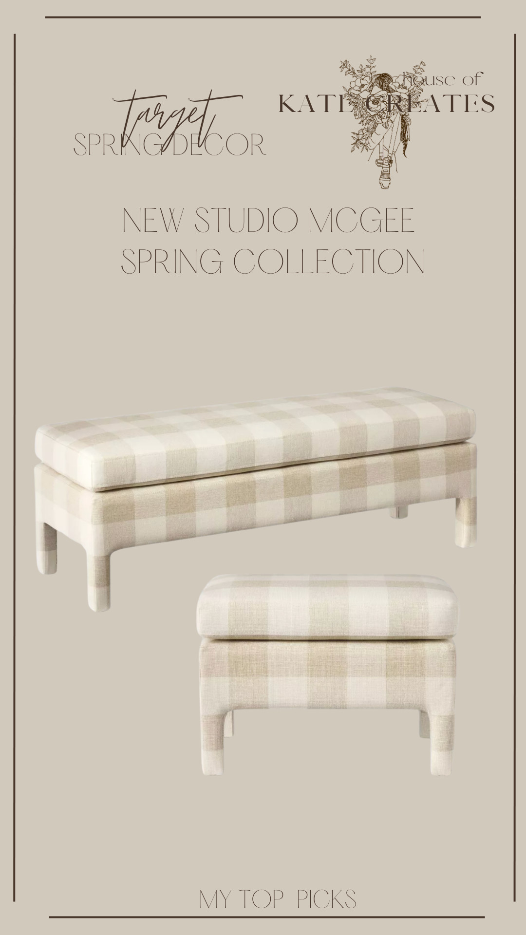 How cute is this bench and ottoman?! LOVING THESE for spring!!!!!! 

 #LTKHome
