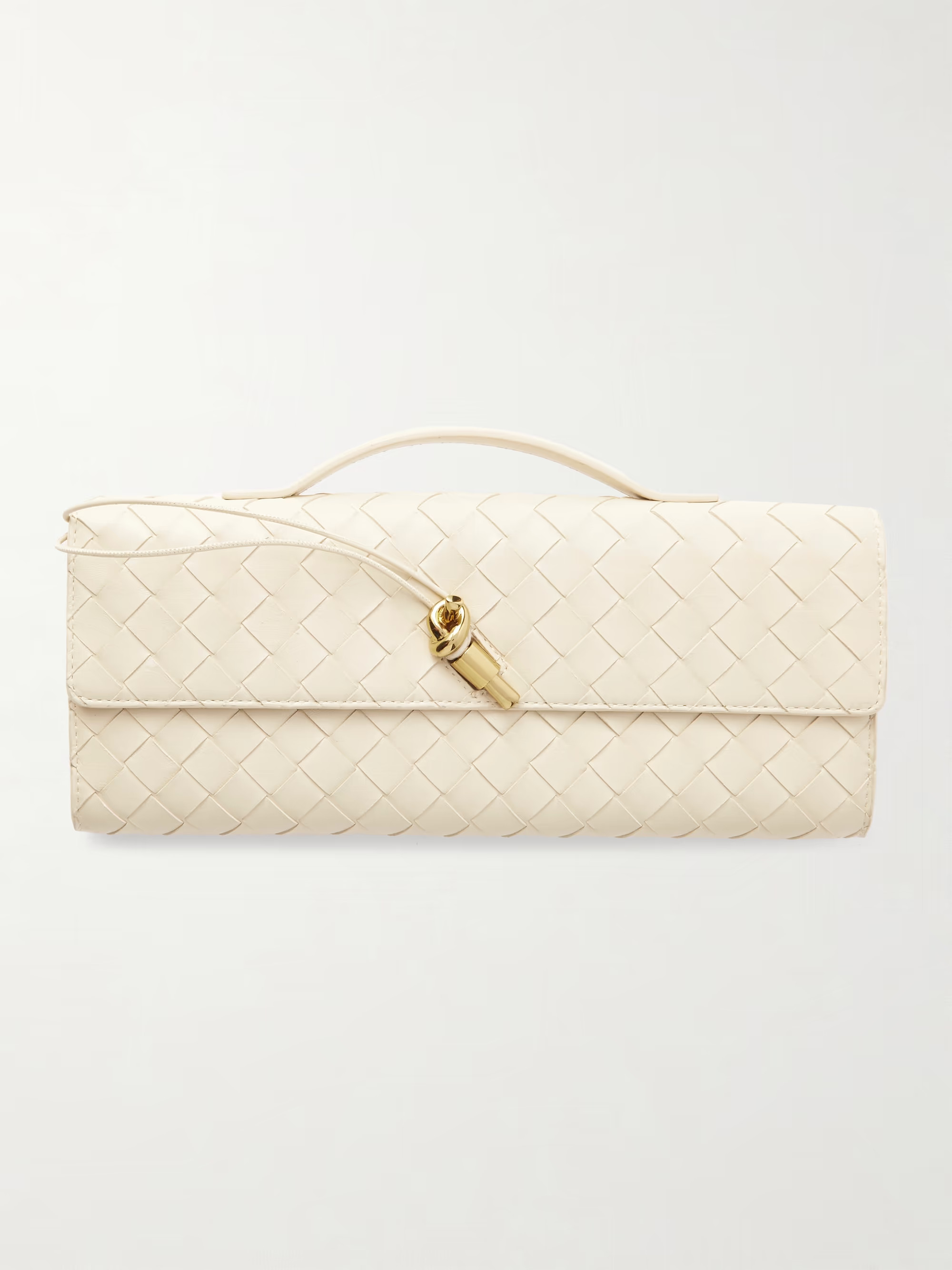 Long Andiamo intrecciato leather clutch | NET-A-PORTER (UK & EU)
