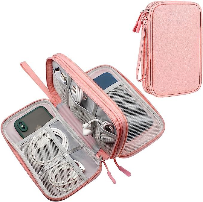 DDgro Travel Accessories for Women, Electronics Organizer Pouch Bag for Tech Accessory & Airplane... | Amazon (US)