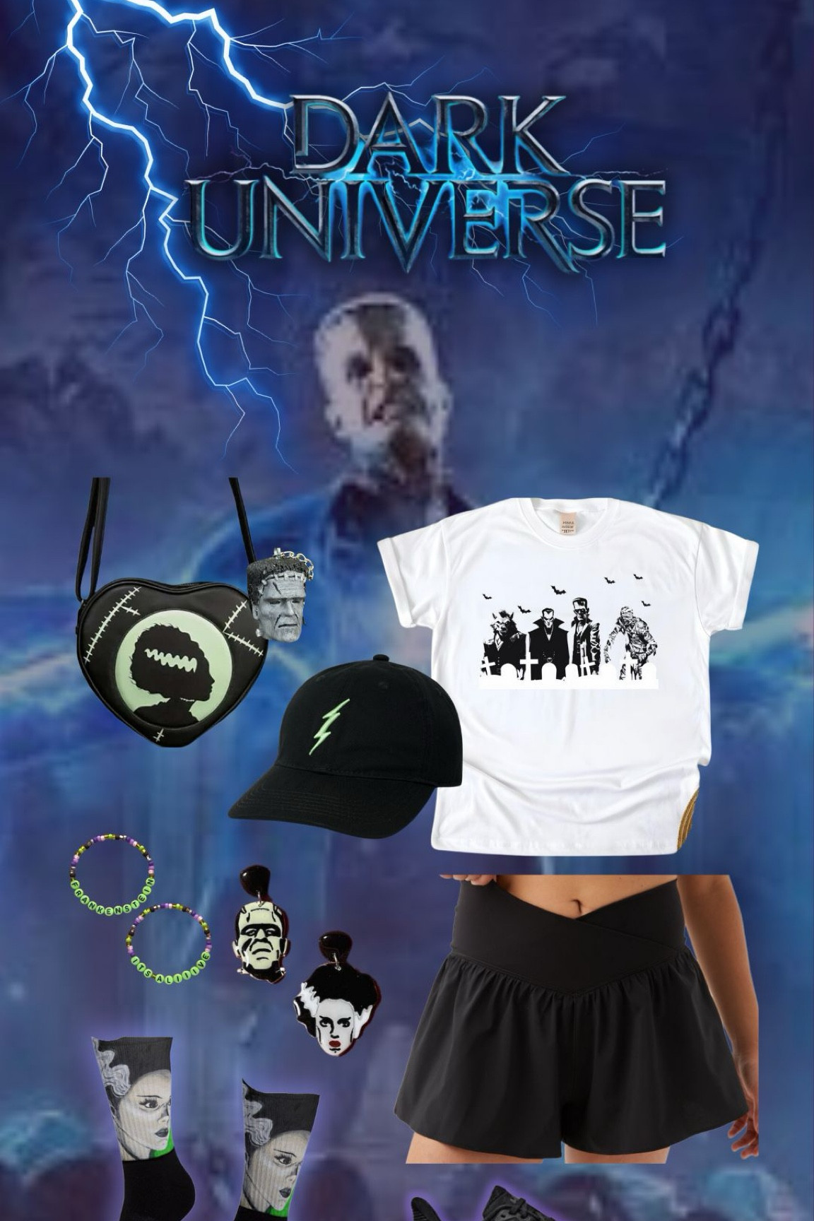UNIVERSAL STUDIOS 🌎 ORLANDO
EPIC UNIVERSE OUTFIT INSPO

This outfit is for something near and dear to my heart and that is DARK UNIVERSE ⚡️ 

Included a universal monsters shirt, similar hat linked (one in photo is from Rvlts), crossover shorts from Aerie and these epic socks/ accessories.

See you in the Kronos!

#epicuniverse #darkuniverseoutfit #universalorlando 