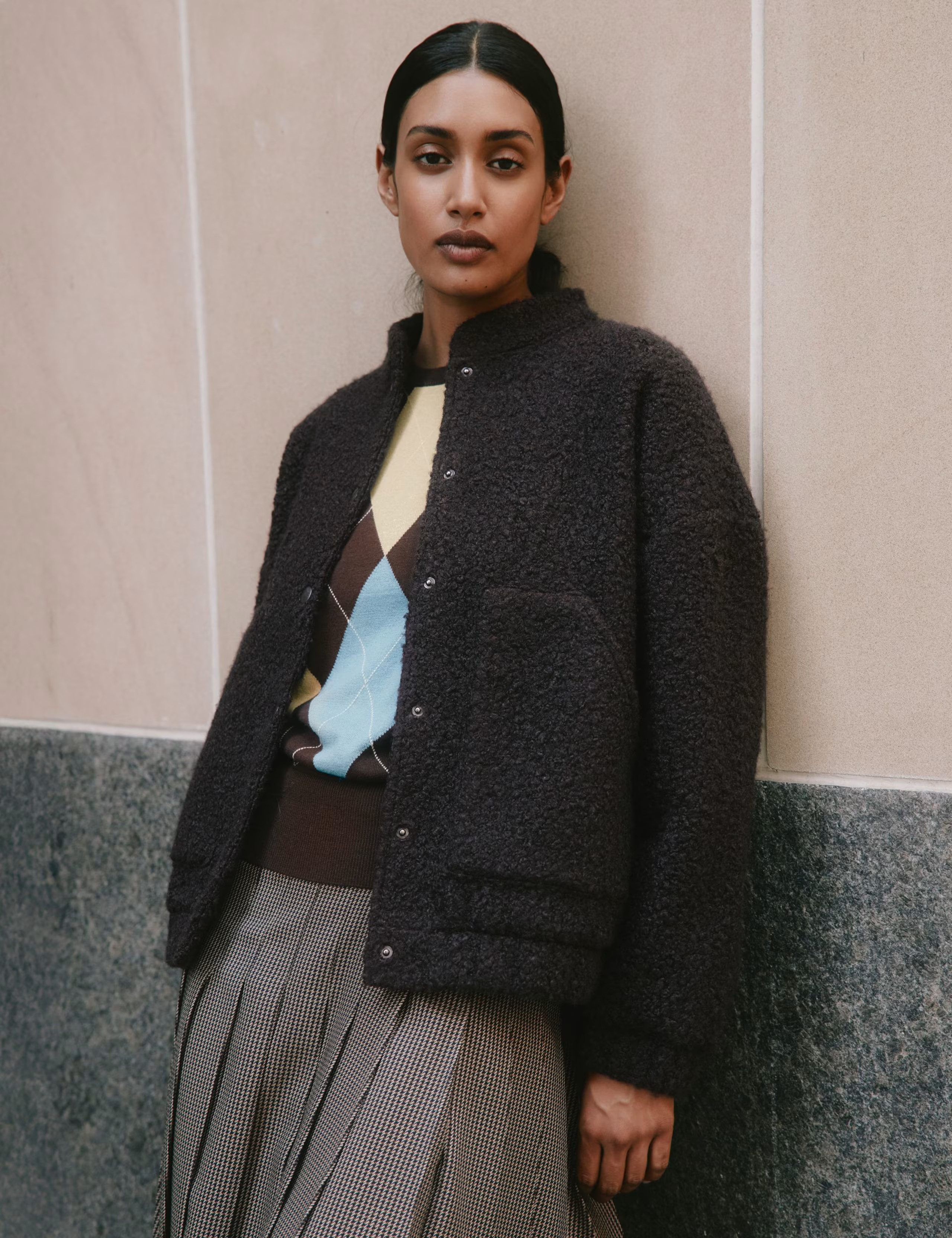 Curly Bomber Jacket | Albaray | M&S | Marks & Spencer (UK)