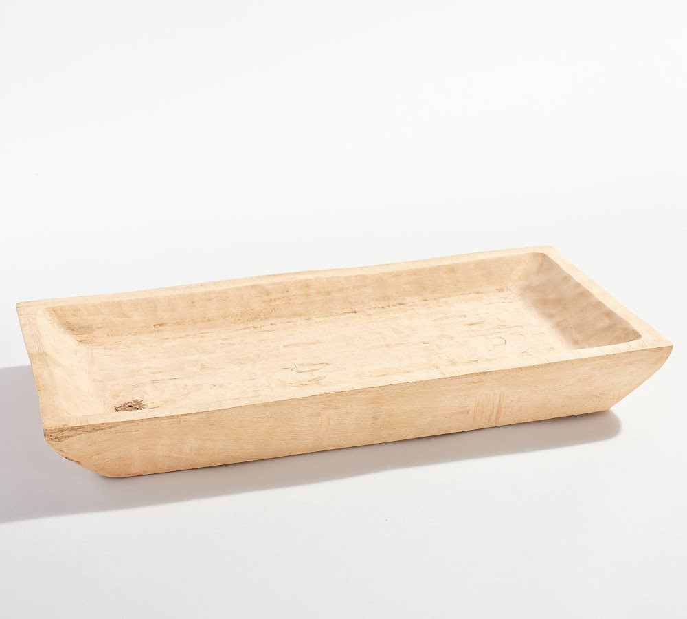 Rediscovered Natural Handcrafted Wooden Candle Trays | Pottery Barn (US)