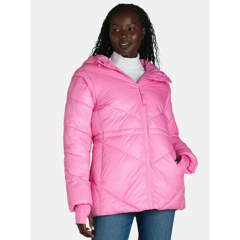 Ozark Trail Women’s and Women’s Plus Convertible Puffer Jacket, Heavyweight, Sizes XS-3X - Wa... | Walmart (US)