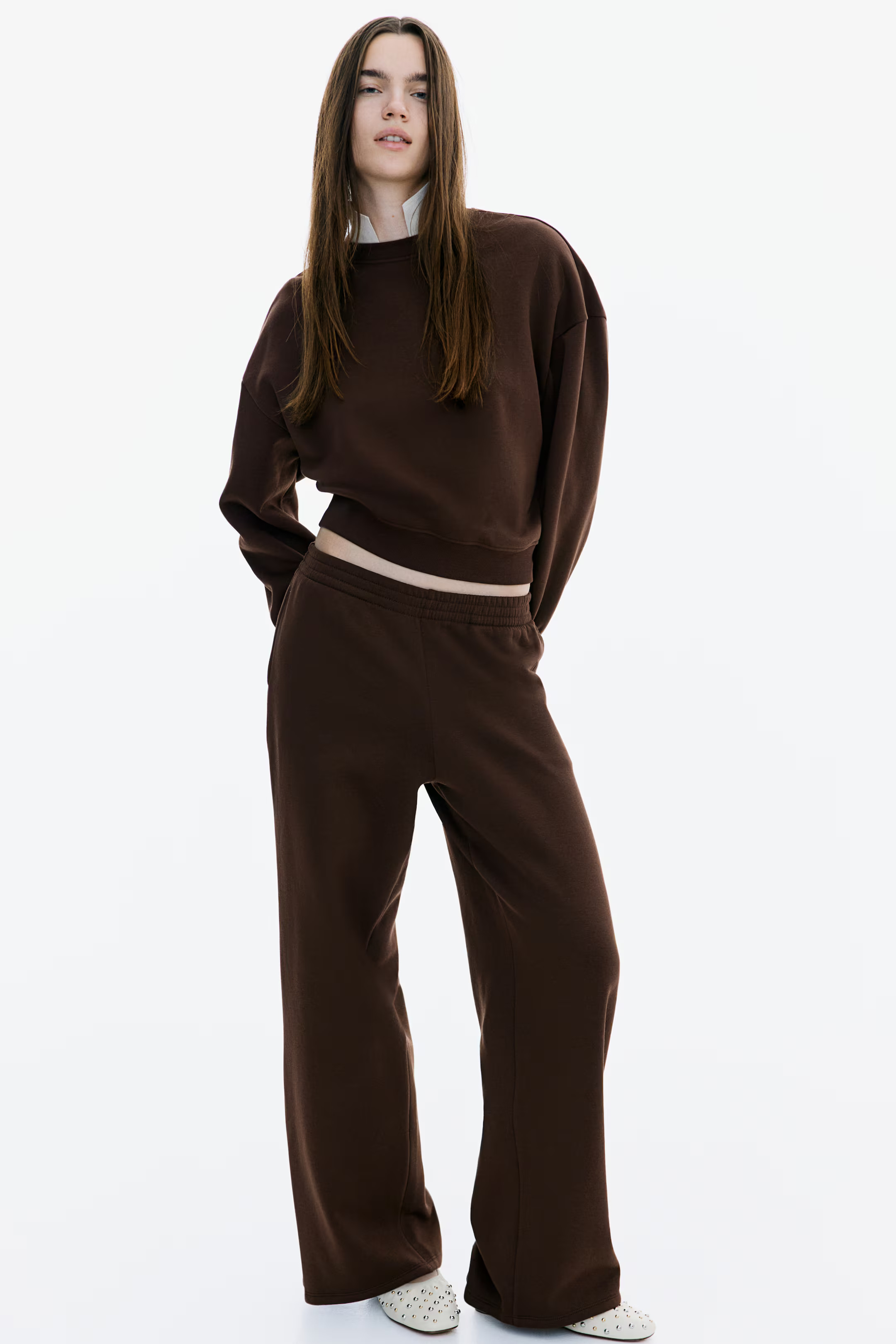 2-piece Sweatsuit - Dark brown - Ladies | H&M US | H&M (US + CA)