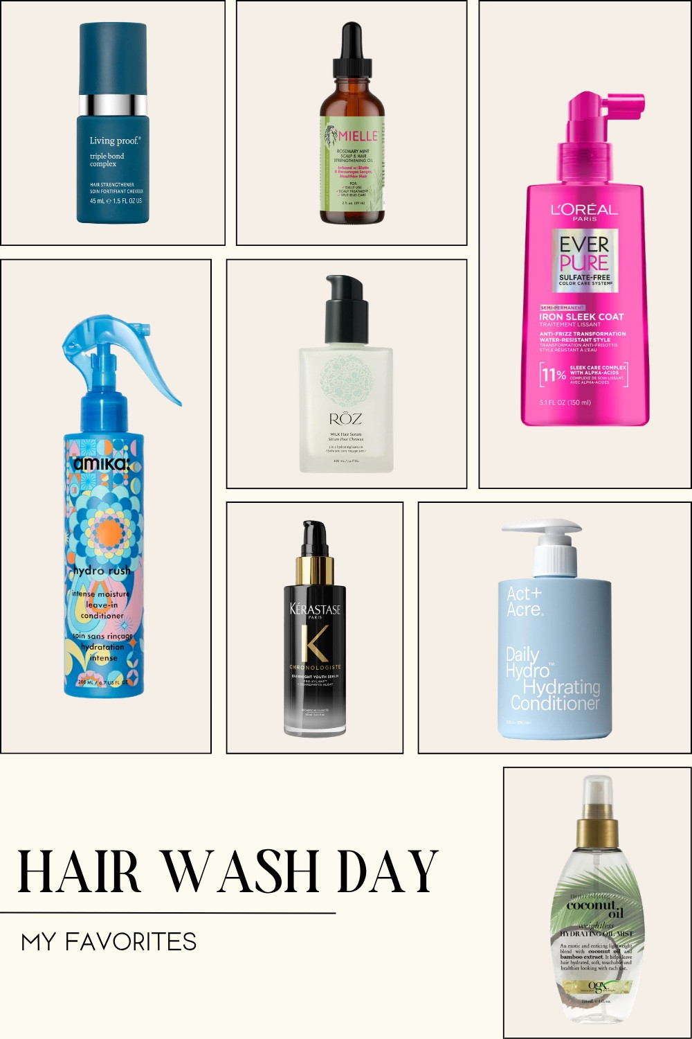 My go to products on hair wash day