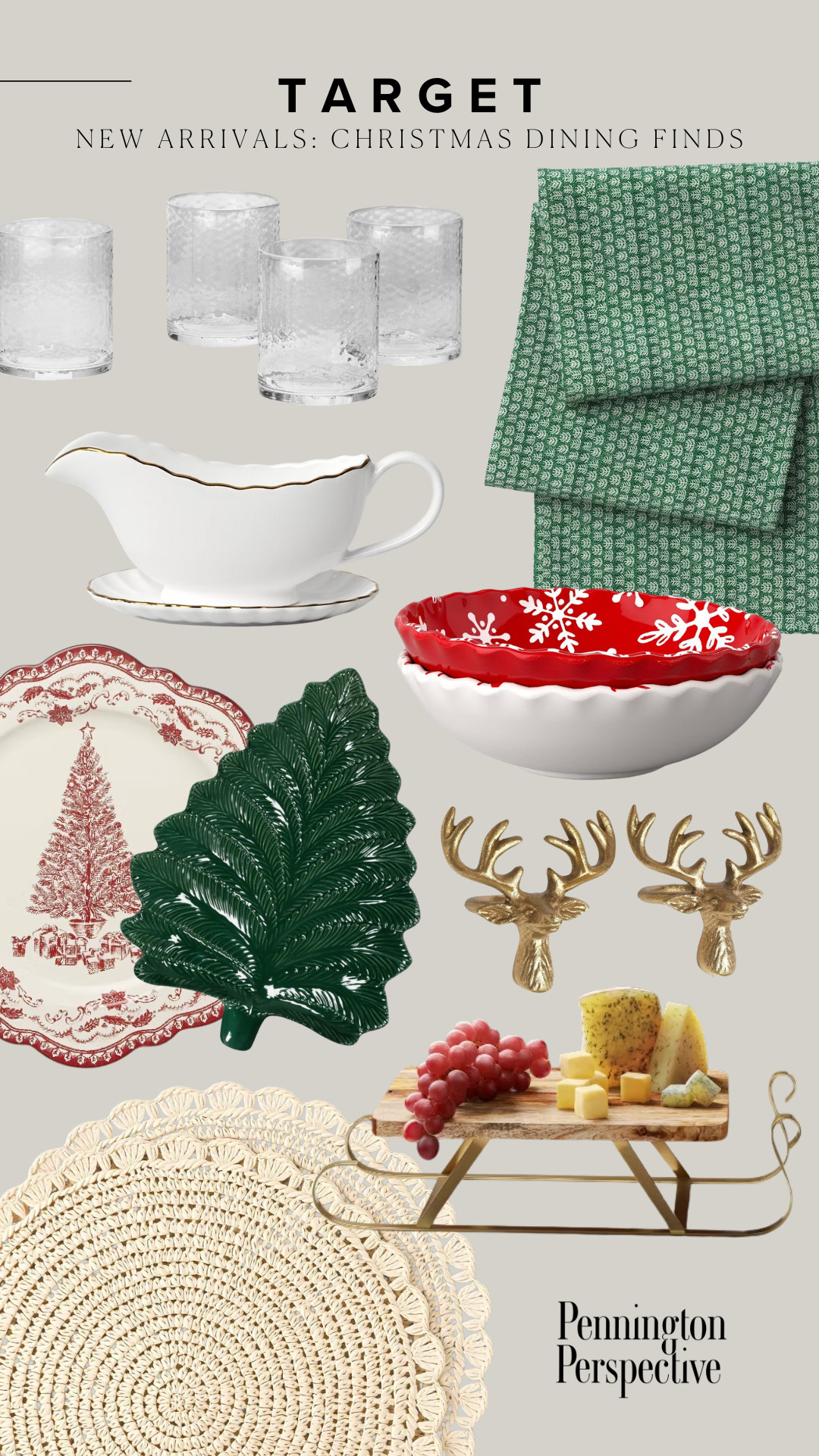 New arrivals: Christmas dining finds from Target — festive, charming, and budget-friendly ✨🎄🍽️

#TargetHome #ChristmasDining #NewArrivals #HolidayDecor #TableSetting #FestiveFinds #TargetStyle #HolidayHome #CozyHoliday #SeasonalInspo
 

 #LTKHoliday #LTKSeasonal #LTKHome