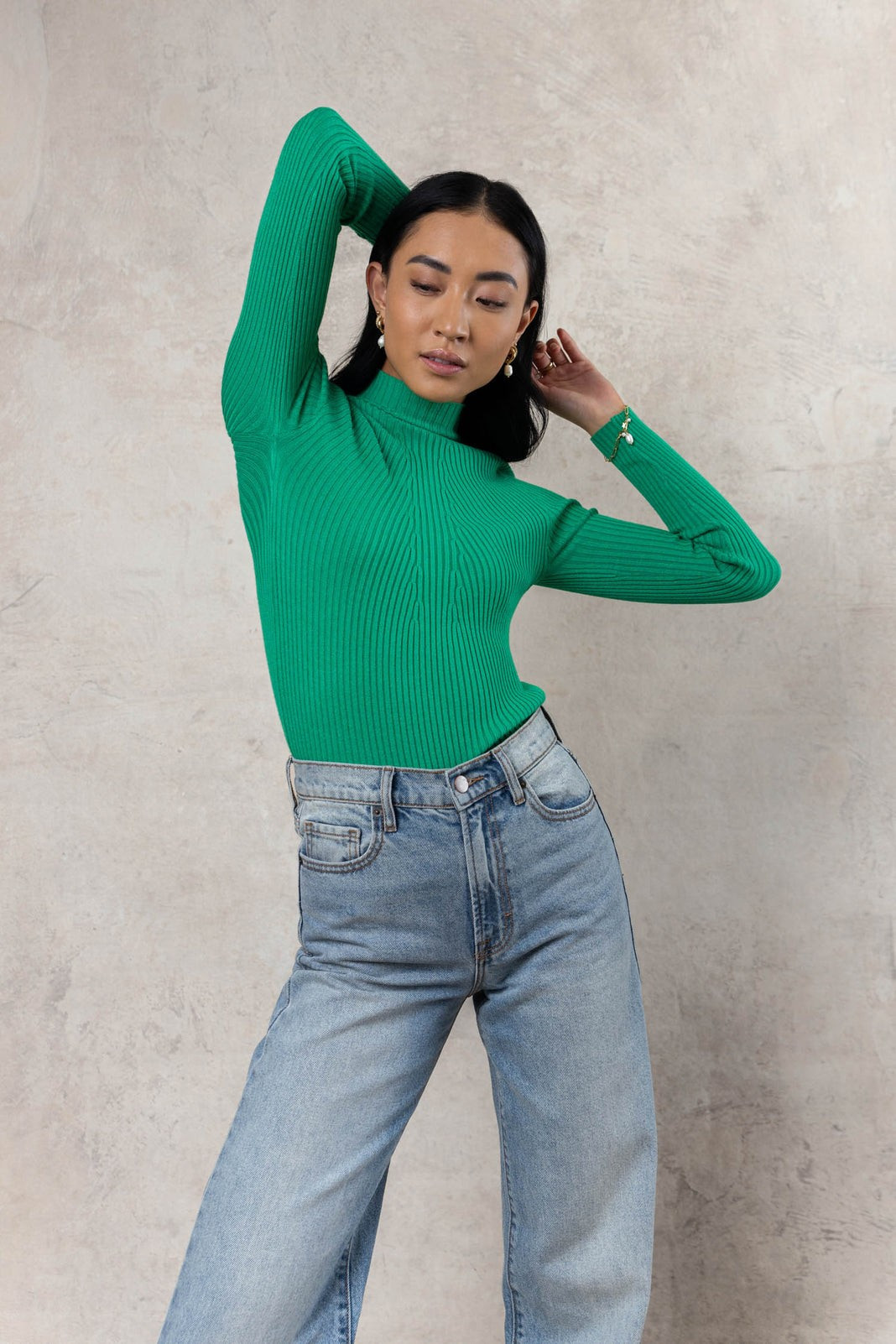 Jackie Mock Neck in Green - böhme | Böhme US