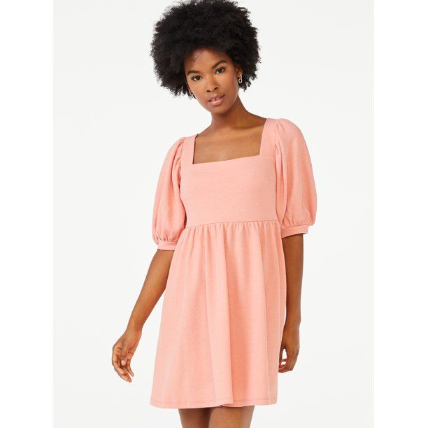 Scoop Women's Square Neck Babydoll Dress - Walmart.com | Walmart (US)