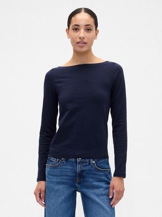 Stretch Jersey Boatneck T-Shirt | Gap Factory