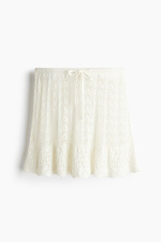 H & M - Pointelle-Knit Skirt - White | H&M (US + CA)