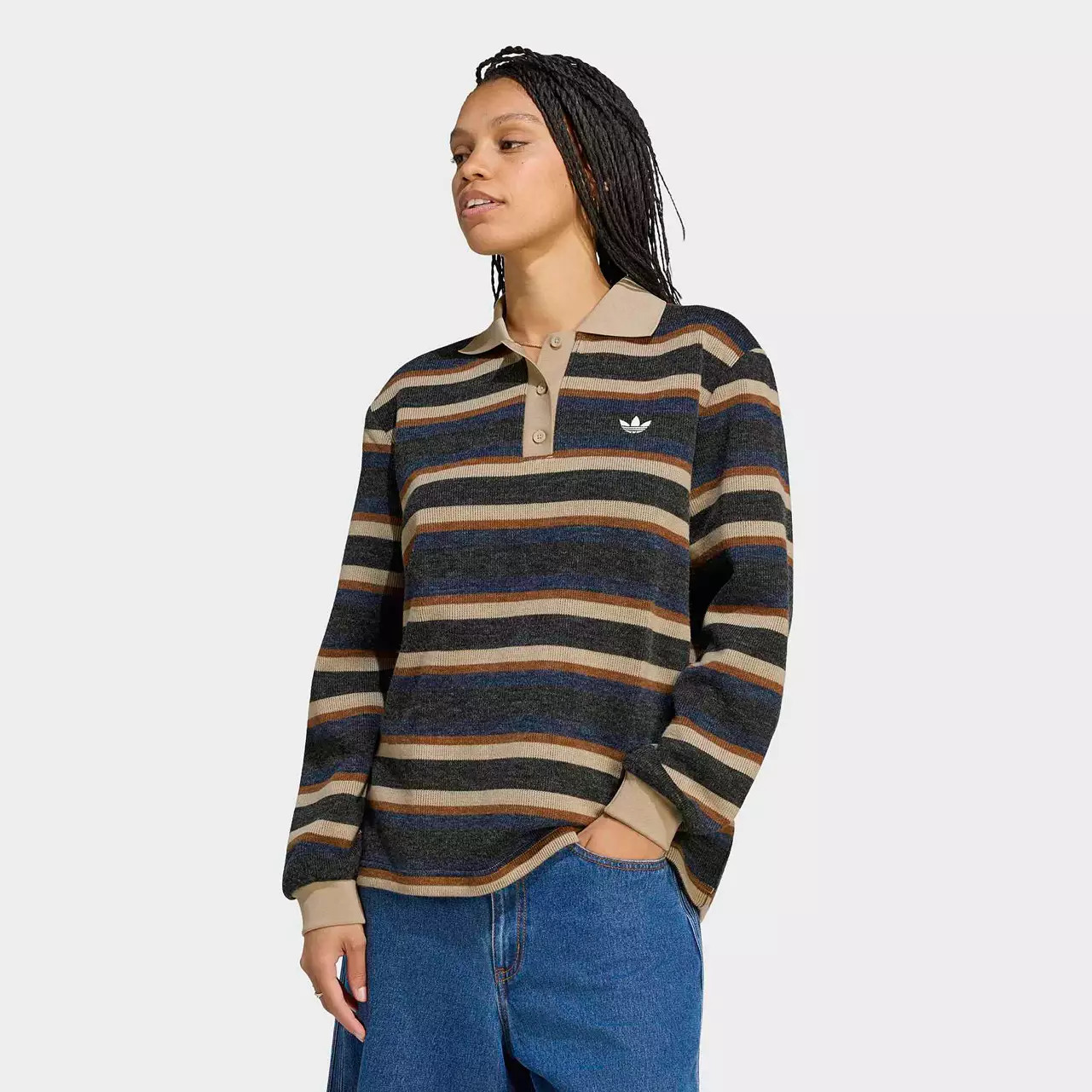 adidas Originals Women's Stripe Knitted Polo | DICK'S Sporting Goods