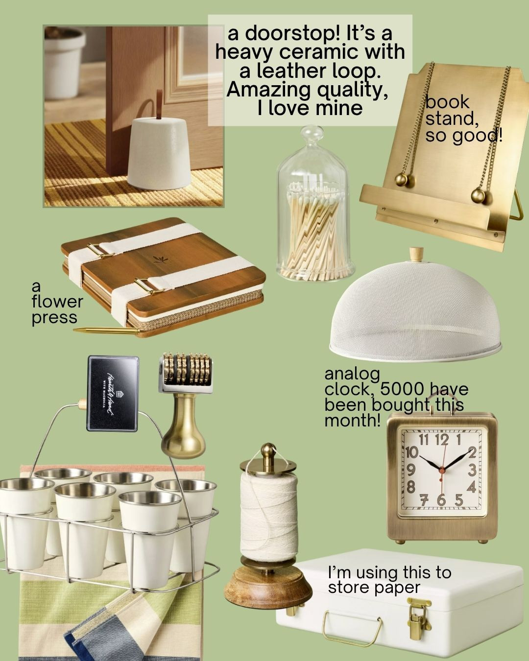 Target has been ah-mazing lately. So many things I either have or have been eyeing. I love the doorstop! It's so heavy and is such an aesthetic swap with the plastic one I had before⭐ The cookbook stand looks like a brass antique, the twine spool looks like a dupe from a designer version, all of it is such high quality 

Target, magnolia home, joanna gaines, hearth and hand 

 #LTKdayinmylife #LTKSeasonal #LTKHome