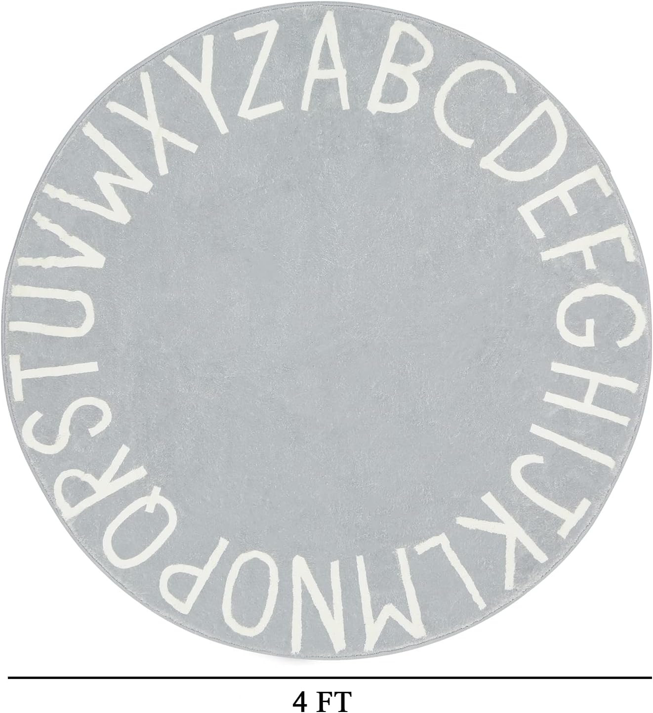 HEBE ABC Alphabet Kids Rug for Nursery Bedroom Playroom 4x4ft Round Educational Baby Play Rug Cra... | Amazon (US)