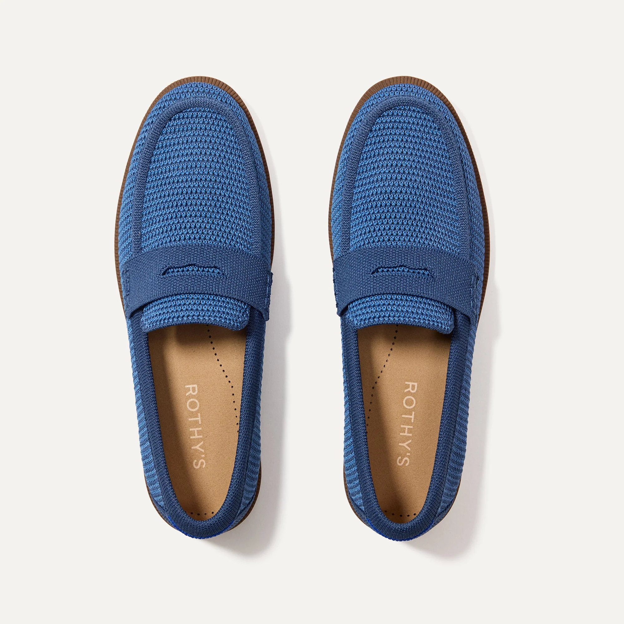 The Penny Loafer in Blue Raffia-Knit for Women | Rothy's | Rothy's