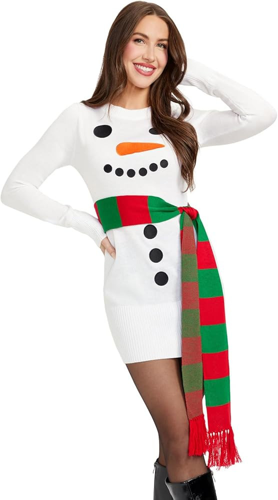 Tipsy Elves Christmas Sweater Dresses for Women - Cute Winter Themed Dresses - Instant Holiday Ou... | Amazon (US)