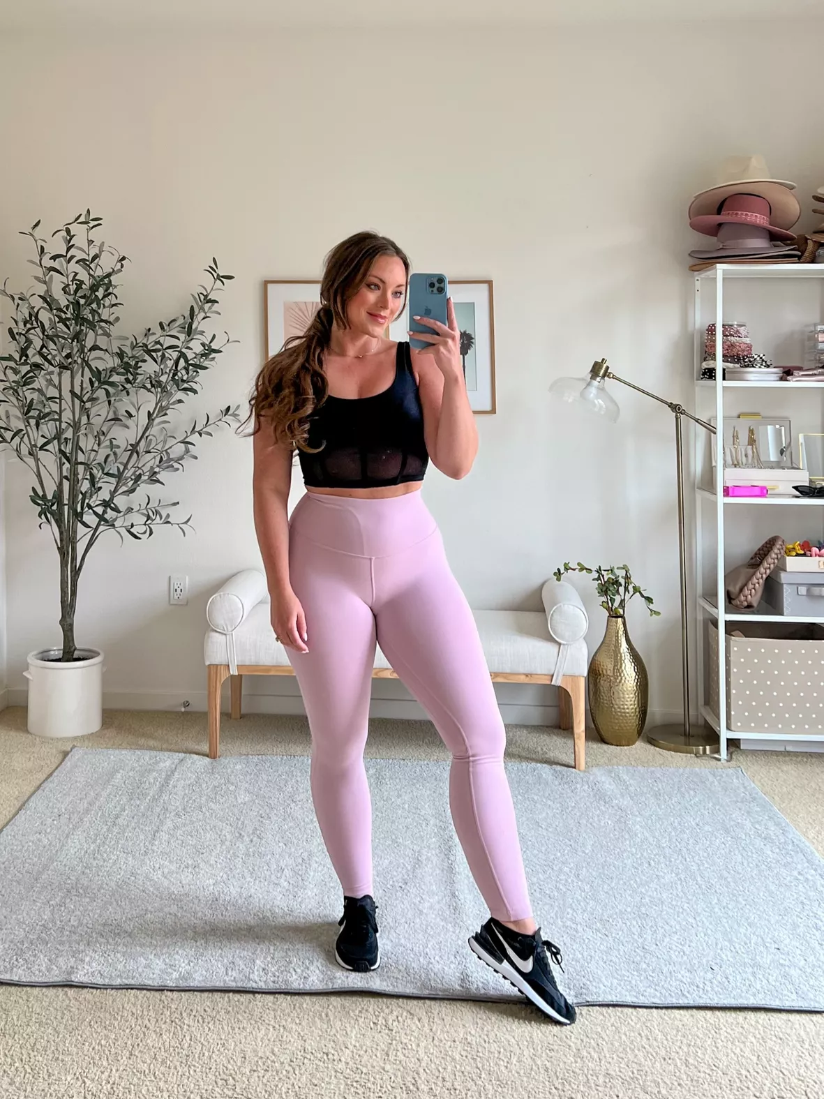 Lululemon Align Leggings Women’s Size 8 28’ Pink And Black Tye Dye