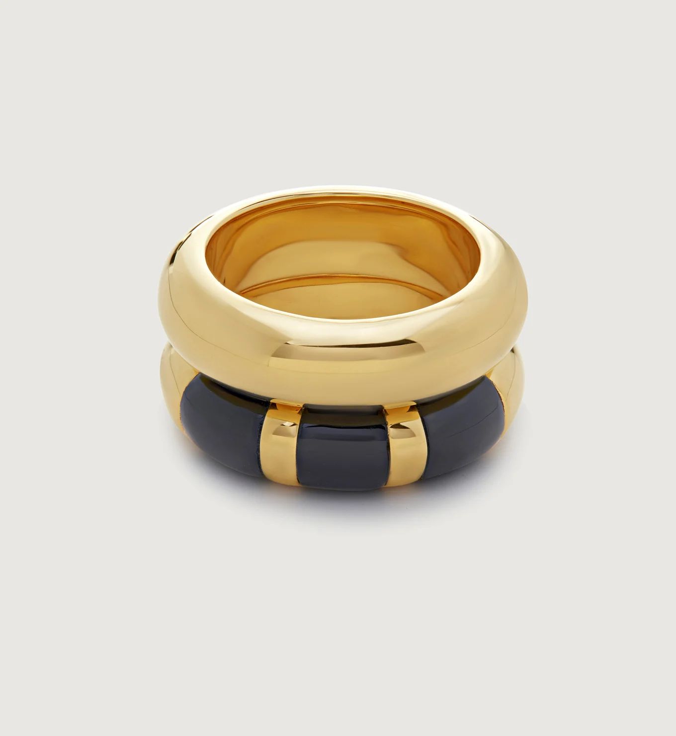 Kate Young Black Onyx Stacking Rings | Monica Vinader (Global)