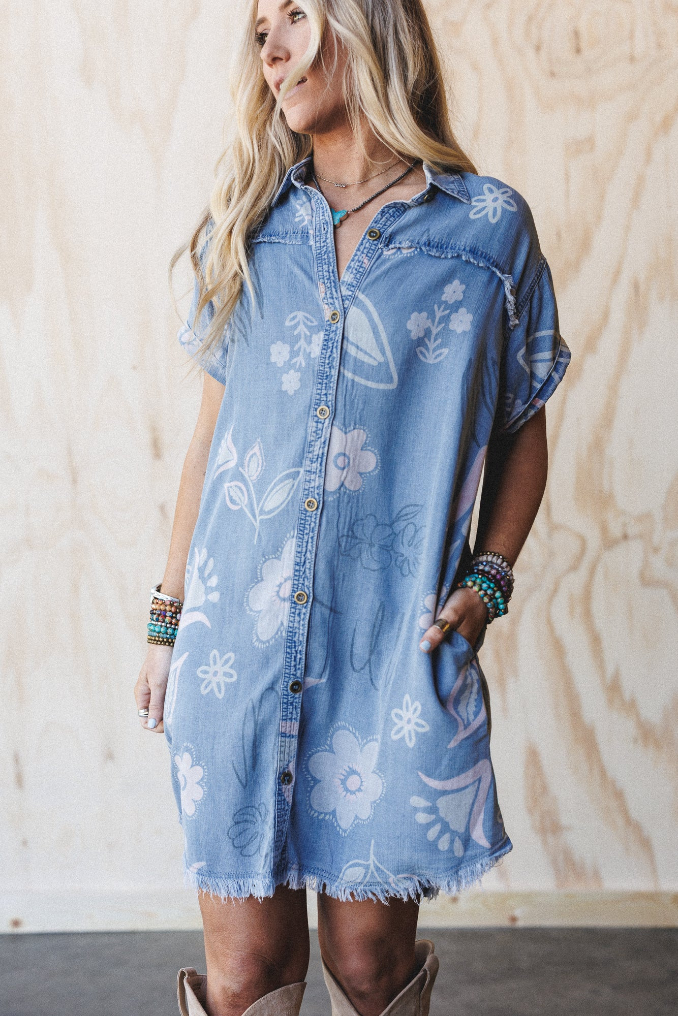 The Blues Denim Dress - Light Denim | Three Bird Nest