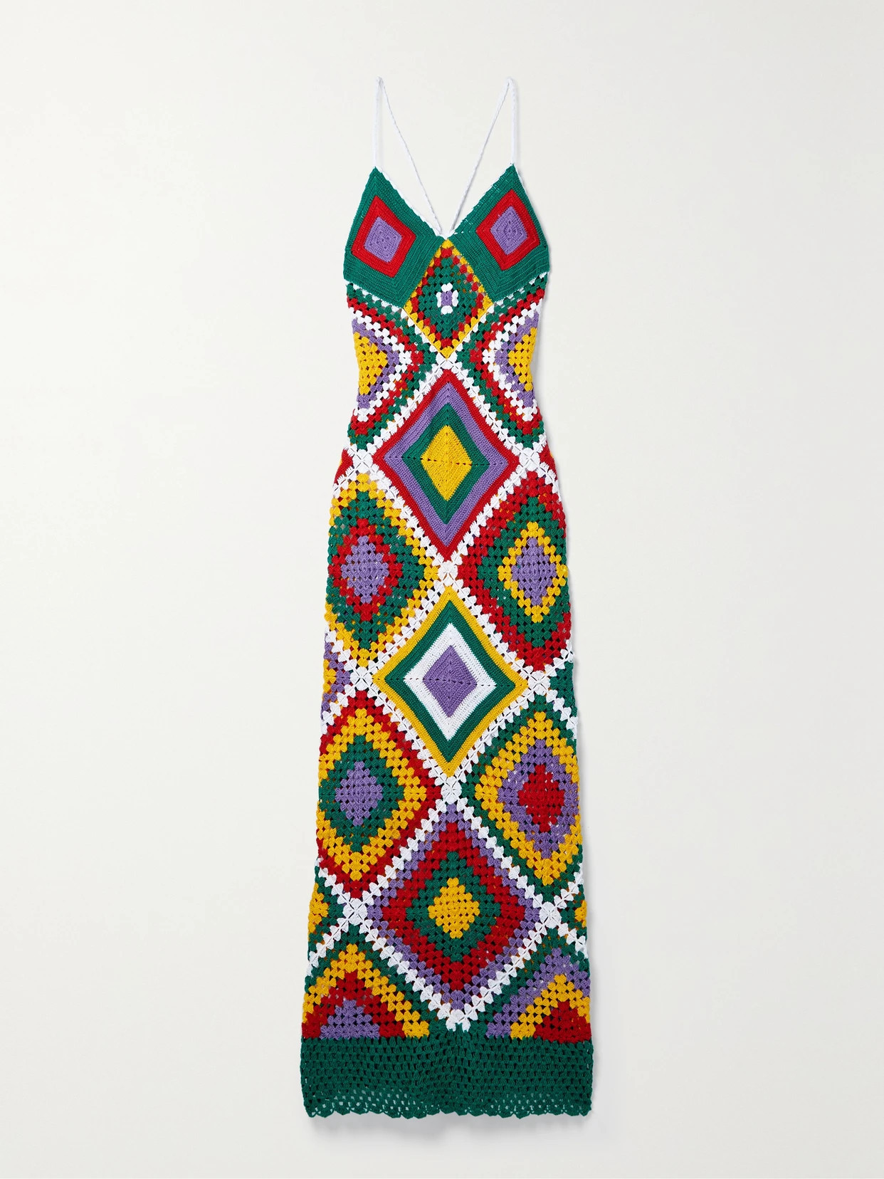ALIX PINHO - Esmeralda Crocheted Cotton Maxi Dress - Green - medium | NET-A-PORTER APAC