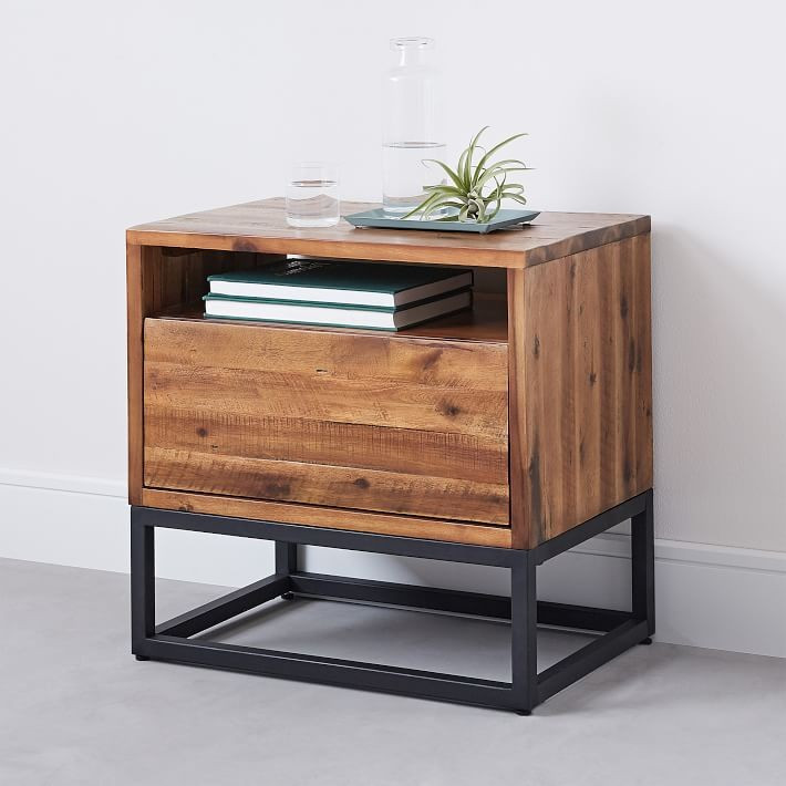 Logan Industrial Nightstand - Natural | West Elm (US)