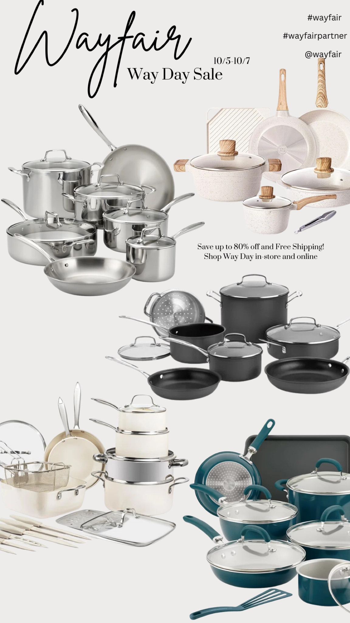 There is no better time to get ready for holiday entertaining than right now. That is because @Wayfair’s Way Day Sale is HERE!! Starting 10/5 and running until 10/7, you can save big on items like bathroom vanities, plumbing fixtures, hardware, lighting, cookware, and so much more.

It’s time to shop Wayfair’s biggest sale of the year– up to 80% off and free shipping!  Shop Way Day in-store and online.


@shop.ltk @wayfair #wayfairpartner #wayfair #liketkit
#modernfarmhouse #breakfastnook #interiordesign #diningspace #homebuildfinds #homedecorfinds #neutralhomedecor#LTKxWayDay 

#LTKHome #LTKSaleAlert