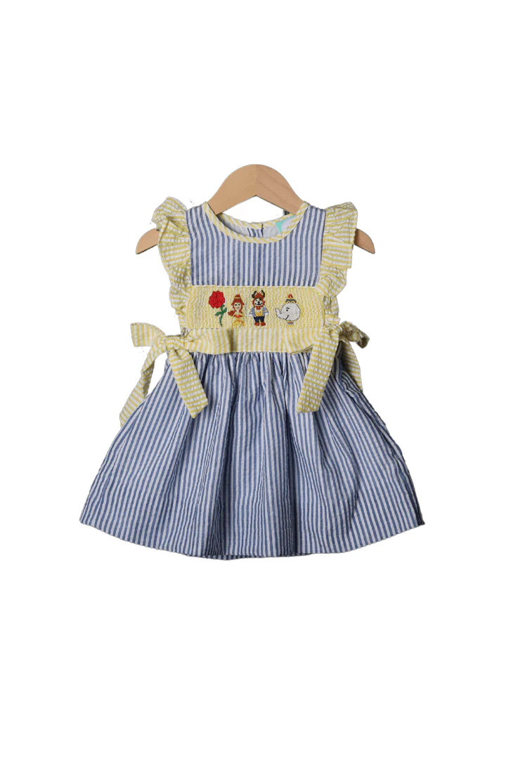 Smocked Beauty and Friends Seersucker Dress | The Smocked Flamingo