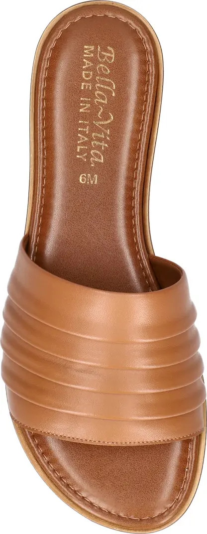 Bella Vita Rya-Italy Slide Sandal in Champagne Italian Leather at Nordstrom, Size 10 | Nordstrom