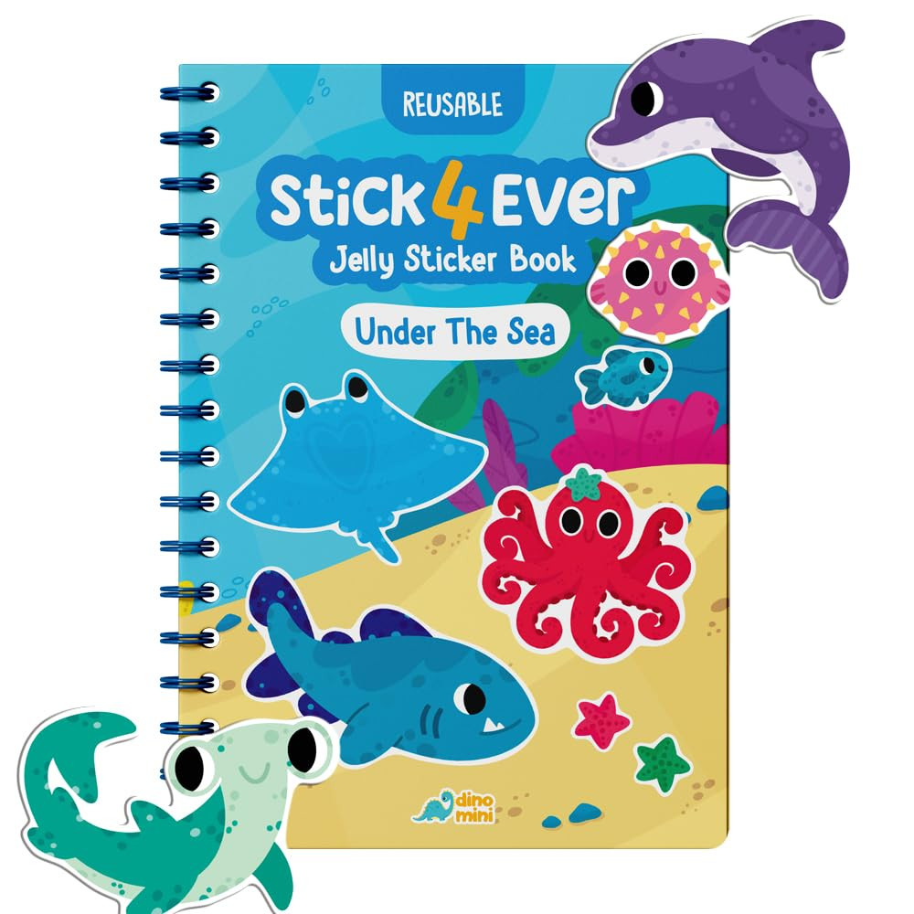 Stick4Ever Jelly Sticker Book - for Kids - Waterproof, Easy to Clean Jelly Stickers - Busy Book f... | Amazon (US)